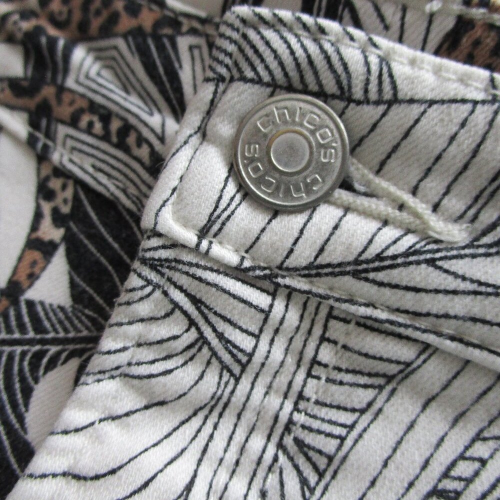 Printed Pattern Cropped Jeans - image 4